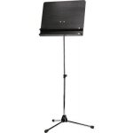 Pupitre dorchestre chrom plateau bois noir deux tablettes Pupitre dorchestre chrom plateau bois noir deux tablettes