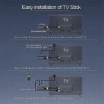 Q6 mini tv stick + t�l�commande vocale bluetooth android 10 2 go + 16 go 2. 4g + 5g wifi + bt4. 0 h313 ...