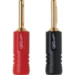 Qed screwloc - connecteur pour haut - parleur - prise banane prise - noir, rouge (pack de 4)