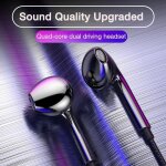 Quad core 3. 5mm filaire casque sport casque basse téléphone mobile filaire stéréo casque mic musical ... Quad core 3. 5mm filaire casque sport casque basse téléphone mobile filaire stéréo casque mic musical ...