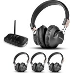 Quartet 2 - syst�me de casque de groupe sans fil compatible bluetooth pour tv, eglise, silencieuse, faible ...
