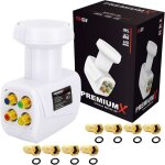 Quattro lnb white sat multi - abonn� pour un fonctionnement multi - interrupteurs convertisseur de signal ...