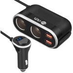 Quick charge 3. 0 chargeur de voiture, 96w adaptateur allume cigare avec 5. 4a 2 ports usb et 2 prises ... Quick charge 3. 0 chargeur de voiture, 96w adaptateur allume cigare avec 5. 4a 2 ports usb et 2 prises ...
