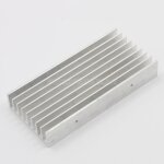 Radiateur argent tout en aluminium l20. 5, 75mm x 160mm, panneau d'amplificateur de puissance, dissipateur ...