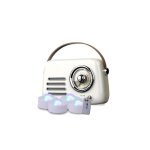 Radio bluetooth fm vintage retro35 portable batterie rechargeable look r�tro, entr�e aux - in, 4 lumi�res ...