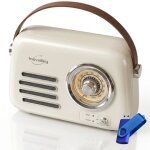 Radio bluetooth fm vintage retro35 portable blanche batterie rechargeable look r�tro + cl� usb 32gigas ...
