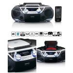 Radio cd cassette portable avec radio dab + - fm  bluetooth - cd - enregistreur de cassettes et lecteur ...