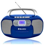 Radio cd cassette portable numerique pll fm, lecteur cd - mp3, usb, aux - in, , bleu, roadstar, rcr - ...