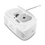 Radio cd k7 - medion - fm - 2x3w rms - blanc