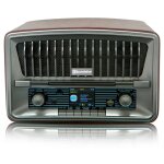 Radio cd portable vintage dab + / fm lecteur cd - mp3 bluetooth, usb tlcommande, , bois, roadstar, ...