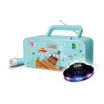 Radio cd usb m - 29 - kb - bleu - affichage lcd - antenne fm - lumi�re ovni - 1 micro inclus - cd / cd ...