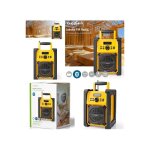 Radio de chantier fm 2. 2   ecran bleu blanc alimentation secteur + pile numrique 15w bluetooth rveil ...