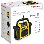 Radio et enceinte de chantier, batterie rechargeable, bluetooth, radio fm, aux in, 30 watts thomson