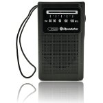 Radio fm analogique portable, fonctionnant sur piles, prise casque petite lgre, , noir, roadstar, tra ...