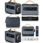 Radio fm / dab + bluetooth 5. 0 portable sur batterie - grosses touches - fonction easy mode noir