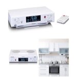 Radio fm dab + bluetooth de cuisine - eclairage led  horloge - minuterie - blanc