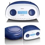 Radio fm dab + portable lecteur cd / mp3 / usb bleu et blanc