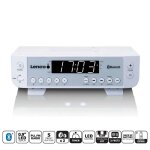 Radio fm hq bluetooth eclairage led blanc meuble radio de cuisine - ecran led blanc