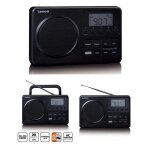 Radio fm portable compacte avec �cran lcd 2. 5'' noir