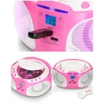 Radio fm portable lecteur cd / mp3 / usb / avec �clairage led - micro filaire