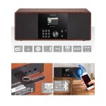 Radio lecteur cd usb diras24 radio multifonctionnelle dab + fm internet bluetooth wood look ecran couleur ...
