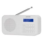 Radio numrique dab + et fm. denver dab - 42white. horloge, alarme et rveil, avec batterie et nergie. ...