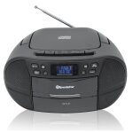 Radio portable dab / dab + / fm, lecteur cd - mp3, cassette, usb, tlcommande, , noir, roadstar, rcr ...