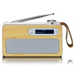 Radio portable dab + pdr - 040bamboowh bambou - blanc