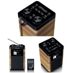 Radio portable fm / dab + bluetooth 5. 0 portable - haute puissance noir - bois