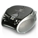 Radio portable avec lecteur cd scd - 24 black / silver noir - argent