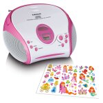 Radio portable avec lecteur cd scd - 24pk kids blanc - rose