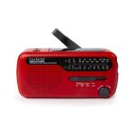 Radio portable muse mh - 07 - red - coloris rouge - alimentation par dynamo et nergie solaire - multi ...