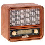 Radio r�tro am / fm, bluetooth, tuner manuel, port usb, bo�tier en bois vintage, , marron, camry, cr1188 ...