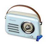 Radio r�tro portable ledwood alma, fm, bluetooth 5. 3 entr�e usb, puissance 30w - batterie 1500mah - ...