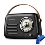 Radio r�tro portable ledwood alma, fm, bluetooth 5. 3 entr�e usb, puissance 30w - batterie 1500mah - ...