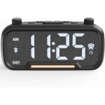 Radio r�veil ados pour la chambre � coucher, r�veil matin avec radio fm enceinte bluetooth port de chargement ...