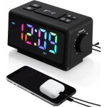 Radio reveil digital avec 2 réveils, electronique réveil numérique avec 11 modes lumière, led horloge ... Radio reveil digital avec 2 réveils, electronique réveil numérique avec 11 modes lumière, led horloge ...