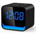 Radio - r�veil fm avec sons naturels, led r�glable & veilleuse multicolore - r�veil doux & progressif. ...