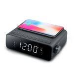 Radio r�veil muse m - 175 wi avec double alarme - pll fm - chargement induction sans fil 5w - affichage ...