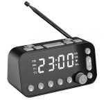 Radio - rveil numrique dab fm rechargeable par usb rtro - clairage rglable volume d'alarme radio ...