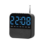 Radio r�veil num�rique led � double alarme radio fm et recharge usb bleu yonis