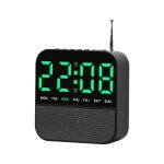 Radio r�veil num�rique led � double alarme radio fm et recharge usb vert yonis