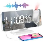 Radio réveil numérique, reveil projecteur plafond avec miroir led ecran, double alarme, snooze, 6 luminosité, ... Radio réveil numérique, reveil projecteur plafond avec miroir led ecran, double alarme, snooze, 6 luminosité, ...