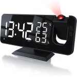 Radio - rveil numrique - rveil  projection - 7 touches - 2 alarmes - projection et lumire - variateur ...
