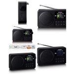 Radio rveil portable dab + / fm avec bluetooth 5. 3 noir