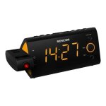 Radio‑rveil - sencor - src 330 ou - ecran led 1, 2″ orange - tuner fm - projection heure - noir