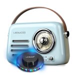 Radio vintage portable ledwood alma, fm, bluetooth 5. 3 entr�e usb, puissance 30w - batterie 1500mah ...