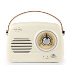 Radio vintage portative bluetooth beige