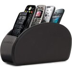 Range tlcommandes a 5 compartiments - dvd, blu - ray, tv, chane hi - fi, roku ou apple tv - cuir avec ...