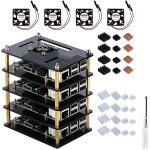 Raspberry pi 4 cluster boîtier, raspberry pi 4 boîtier avec ventilateur & raspberry pi 4 radiateur, 4 ... Raspberry pi 4 cluster boîtier, raspberry pi 4 boîtier avec ventilateur & raspberry pi 4 radiateur, 4 ...